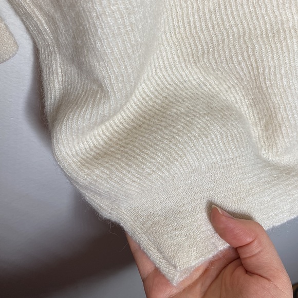 Samuji Maeve alpaca mohair born sweater Mokka in Ecru size S - Picture 6 of 11